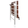 Foldable 21.5" Teak Wood Shower Seat Bench with Supporting Legs,