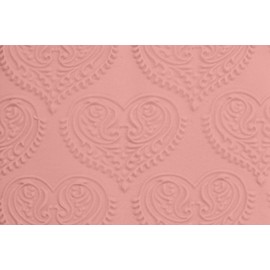 FMM Embossed Patterned Impression Icing Rolling Pin 16.5cm x 1.2cm PAISLEY HEART