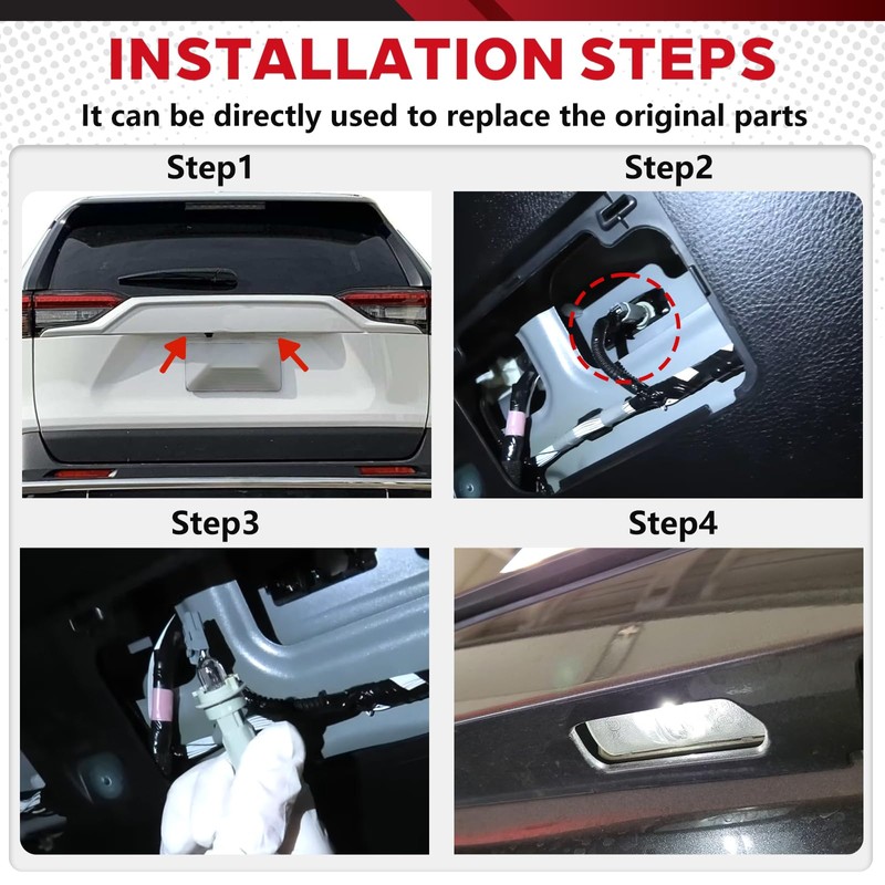 Svicari License Plate Light Lamp Bulb Socket Connector With T10