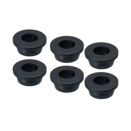 sourcing map 6Pcs T Shape Rubber Grommet Mount Dia 26mm ID 16mm H 14mm Seal Protection Hole Plugs for Cable Pipe Black
