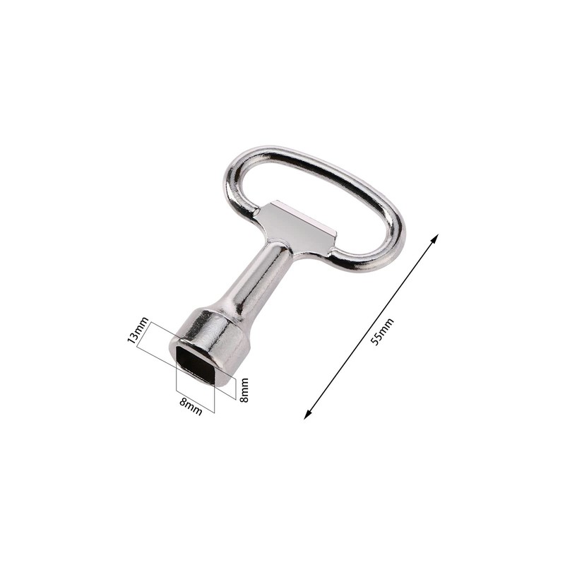 eMagTech 5pcs Electrical Cabinet Key Zinc Alloy Square Socket Utility