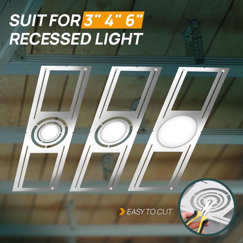 24 Pack New Construction Mounting Plate for 3/4/6 inch LED