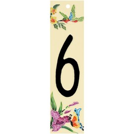 Natural Series 6 - Decorative Ceramic Art Tile - House Number - 2"x8.5"En Vogue