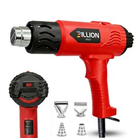 1800W Heat Gun - BILLION GOLD 3D Grip Heavy Duty Hot Air Gun 120℉-1200℉