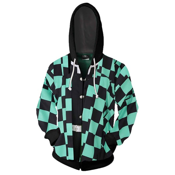 Baycon Anime Hoodies Cosplay Costume Zip up Jacket Sweatshirt Top