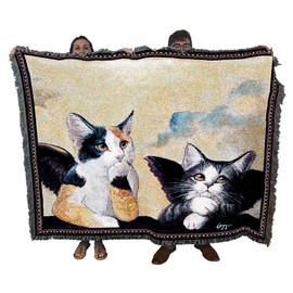 Pure Country Weavers Cherub Angels Blanket - Sanzio Raphael's Cherubs from The Sistine Madonna Parody - Melinda Copper - Cute Funny Gift Tapestry Throw Woven from Cotton - Made in The USA (72x54)