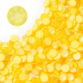 MEIBITE Meibite Mocha Citrine Flatback Rhinestones, Glass Rhinestones for Nail Art and Craft, Glue Fix, Loose Crystal Gemstones(Mocha Citrine, SS6, 1440pcs, 1.9-2.0mm)