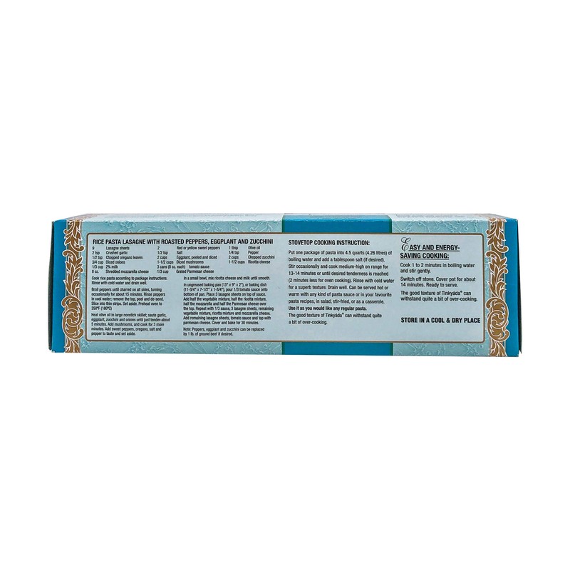 Tinkyada Brown Rice Lasagne w/ Rice Bran - 10 oz