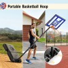 Unbranded 44 Inch Backboard Adjustable Basketball Hoop Outdoor 10FT Portable
