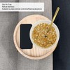 Clip On Tray Natural Bamboo 9.8in Round Home Couch Sofa