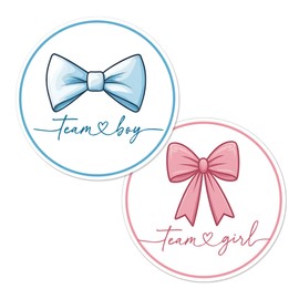 56pcs Gender Reveal Stickers - Boy or Girl Voting Sticker Waterproof Labels for Games Baby Shower Party Favors Decorations