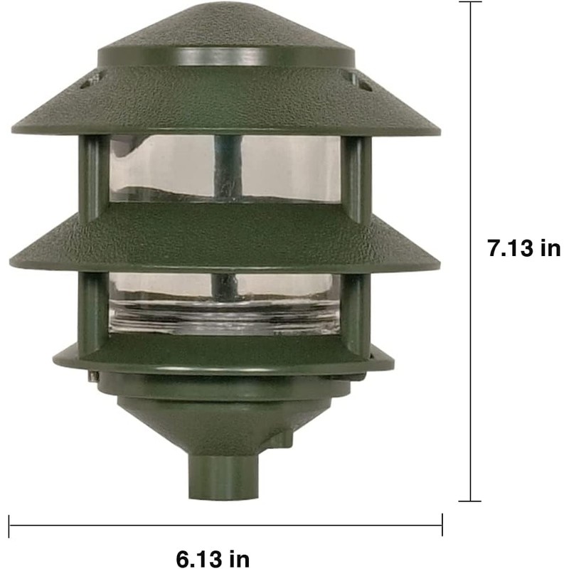 Nuvo SF77/323 One 2 Louver Hood Outdoor Pagoda Landscape Pathway