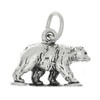 LGU Sterling Silver Oxidized 3D Grizzly Bear Charm