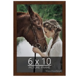 wallsthatspeak 6x10 Mocha Walnut Picture Frame for Puzzles Posters Photos or Artwork