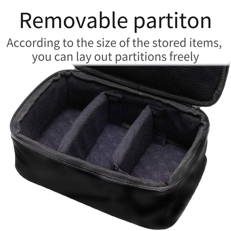Elecom BMA-GP07BK Gadget Pouch, Large Capacity, Shock Absorption, Bag-in-Bag, Gadget