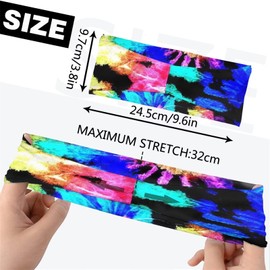 Showudesigns Van Gogh - Bandeau de noche estrellada para mujer, yoga, maquillaje, lavado, cara, turbante, pañuelo ancho para el pelo, accesorio elástico para el cabello, color azul