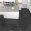 VEELIKE 24 Pack Peel and Stick Floor Tile Black Marble
