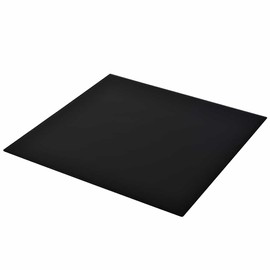 vidaXL Tempered Glass Table Top, Square Design, Easy-Clean, Scratch-Resistant, Durable, Versatile Use for Dining, Coffee, or Garden Tables, 27.6"x27.6", Black