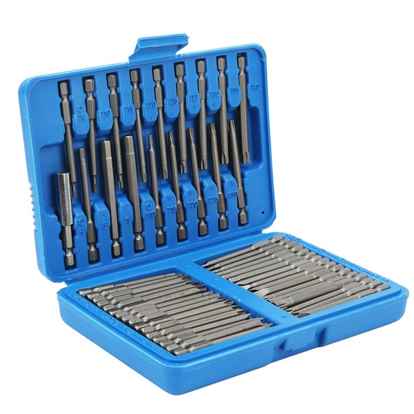 50pcs Extra Long Security Bit Set,Screwdriver Bit Set, Security Bit