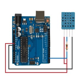 ECSiNG 5 Sensors D-HT11 16x12.6x6mm Temperature Humidity Sensor D-HT11 for Microcontroller 5V 3.3V Compatible with A-rduino Module