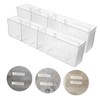 Alipis 3-compartment Acrylic Bathroom Wall Shelf Shower Wall Organizer Space-saving