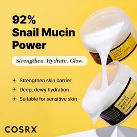 COSRX Snail Mucin 92% Face Moisturizer for Soft & Glowy Skin, 3.52 oz.