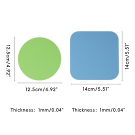 LVYKING 4 Pcs Jar Opener Gripper Pads, Rubber Grippers Pads for Opening Jar Lids, Bottle Openers for Seniors with Arthritis Weak Hands, Square and Round Heat Insulation Kitchen Coasters, (Blue,Green)