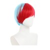 Miccostumes Unisex Wig, Anime Cosplay Wig, Popular, Short, Red Blew