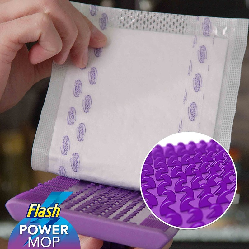 Flash Powermop Absorbing Pad Refills, Pack of 16 Multi-Surface Pads