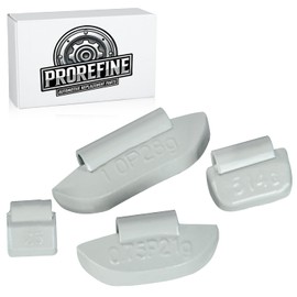 Upgraded Clip On Wheel Weights Kit 120 PCS 0.25oz/0.5oz/0.75oz/1oz 30 Each for Steel Rims Corrosion-Resistant Coated Painted Tire Balancing Weight P Style Gray