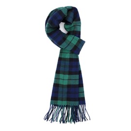 Achillea Soft & Warm Tartan Plaid Checked Cashmere Feel Winter Scarf Unisex (Black Watch Tartan)