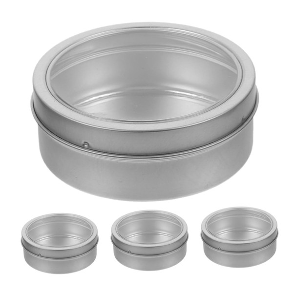 ABOOFAN 4Pcs Magnetic Spice Containers Stainless Steel Storage Jars with