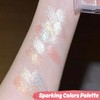 Glitter Eyeshadow Palette, 9 Colours Glitter Eyeshadow White Silver Pink
