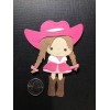 HANDMADE Die Cut  1 Cowgirl #1  Scrapbook / Card Embellishment