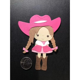 HANDMADE Die Cut  1 Cowgirl #1  Scrapbook / Card Embellishment