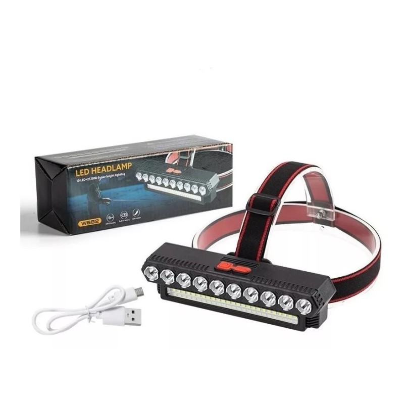 NewWay Lámpara De Cabeza Linterna Minero Recargable Con Impermeable