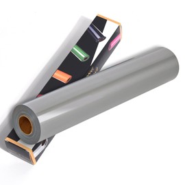 RENLITONG Gray Iron on Vinyl Roll - 12Inch x 25ft Heat Transfer Vinyl for T-Shirt HTV Vinyl Rolls for All Cutter Machine - Easy to Cut & Weed for Heat Transfer Design (Gray, 25ft)