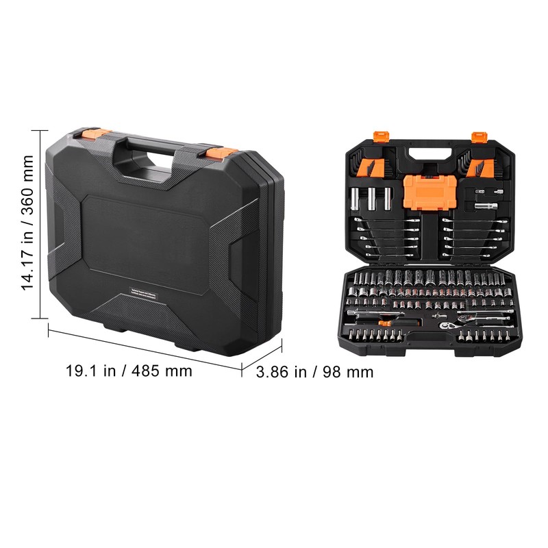Happybuy Mechanics Tool Set and Socket Set,1/4" and 3/8" Drive