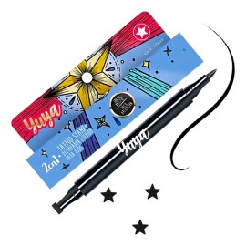 Delineador Liquido Para Ojos Yuya 2en1 Tatto Stamp Estrella Color Negro