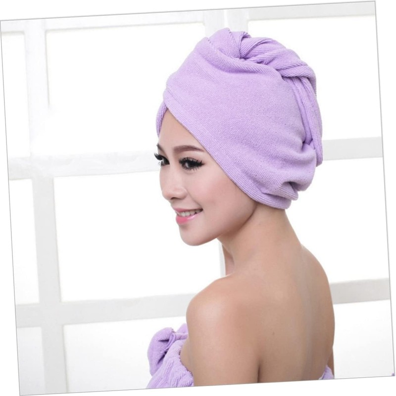 Toalla de Microfibras Púrpura para Cabello, Ultra Ligera y Cómoda,