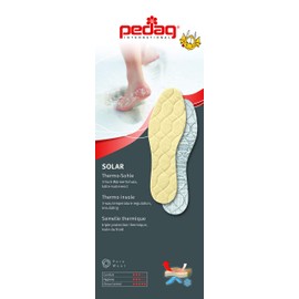 pedag Kids Solar Insulating Insoles, Made in German, Quilted Wool Top, Foam Insulating Layer, Thermic Reflective Aluminum Sole, Keep Warm and Dry, Little Kid 12/13 EU 30/31