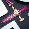 BINLUN Leather Watch Strap Quick Release Strap with Gold Butterfly