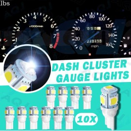 AQJ For 55-1972 Chevy LED Dash Instrument Panel Cluster Gauges white Light Bulbs