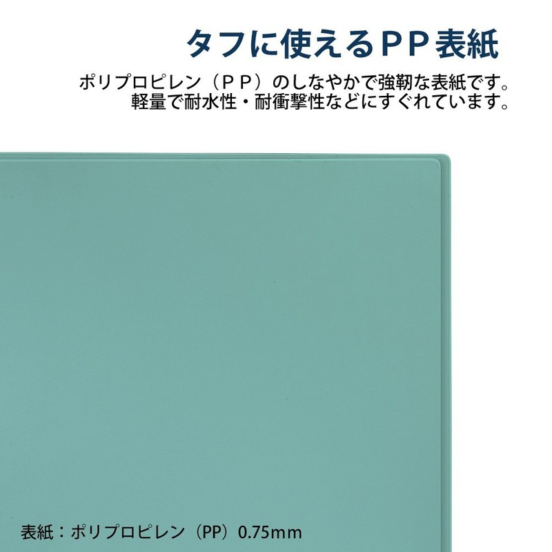 プラス レターファイル PP A4縦 2穴 FL-101LT 82-063 グリーン