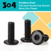GuoYomm M6 x 25mm 30Pcs Flat Head Hex Socket Cap