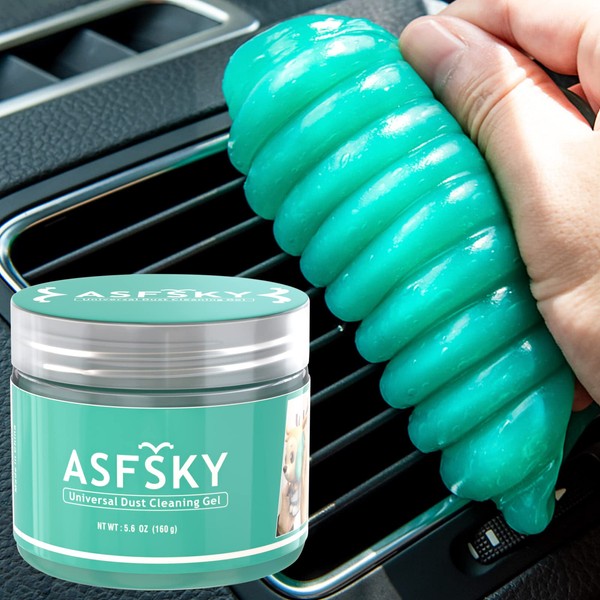 ASFSKY Cleaning Gel for Car Dust Cleaner Car Interior Slime for Detailing Putty for Dust Dirt Crumbs in Corners Inside The Car Clean The Dashboard Console and Vents
