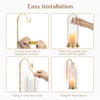 Walasis Gold Candle Sconces Set of 2, with Hurricane Glass