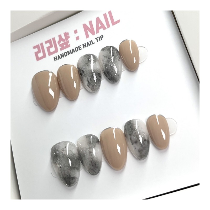 Modern Smoke Handmade Nail Tips - Short Nose Pin /