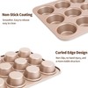 Copper Muffin Pan 12 Cups - Premium Healthy Nonstick Muffin