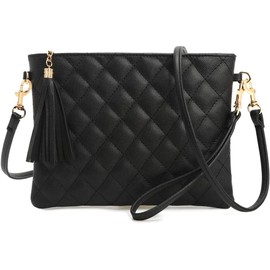 CYHTWSDJ Trendy Vegan Leather Shoulder Purses, Clutch Wallet with Wristlet Strap,Small tassel Crossbody Bags for Women